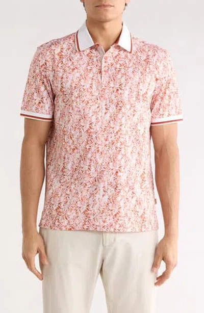 Bugatchi Pipe Trim Knit Polo In Multi