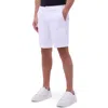 Bugatchi Presley Flat Front Stretch Cotton & Lyocell Chino Shorts In White