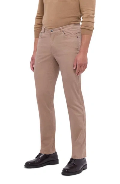 Bugatchi Preston Five-pocket Straight Leg Pants In Caramel