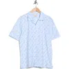 Bugatchi Print Camp Shirt In Blue