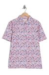 Bugatchi Printed Short Sleeve Polo In Multi