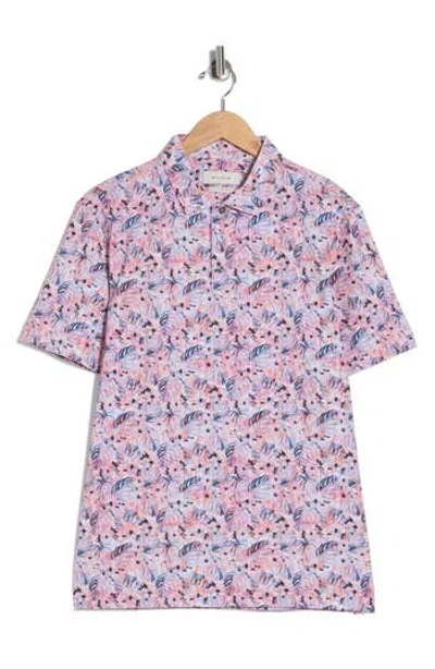 Bugatchi Printed Short Sleeve Polo In Multi
