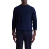 Bugatchi Pyramid Stitch Merino Wool & Silk Crewneck Sweater In Blue