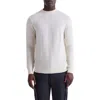 Bugatchi Pyramid Stitch Merino Wool & Silk Crewneck Sweater In White