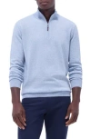 Bugatchi Quarter Zip Cotton & Cashmere Pullover In Multi
