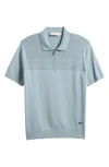 Bugatchi Quarter Zip Cotton Blend Polo Sweater In Gray