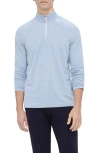 Bugatchi Quarter Zip Performance Pullover In Air Blue