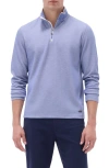 Bugatchi Quarter Zip Performance Pullover In Cobalt