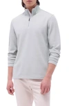 Bugatchi Quarter Zip Performance Pullover In Gray