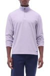 Bugatchi Quarter Zip Performance Pullover In Lilac