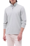 Bugatchi Quarter Zip Performance Pullover In Mint