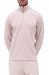 Bugatchi Quarter Zip Performance Pullover In Sand