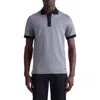 Bugatchi Quarter Zip Polo In Black