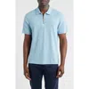Bugatchi Quarter Zip Polo In Blue