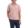 Bugatchi Quarter Zip Polo In Pink