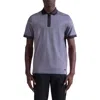 Bugatchi Quarter Zip Polo In Purple