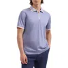 Bugatchi Quarter Zip Polo In Purple