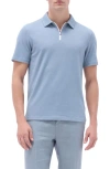 Bugatchi Quarter Zip Polo In Shark