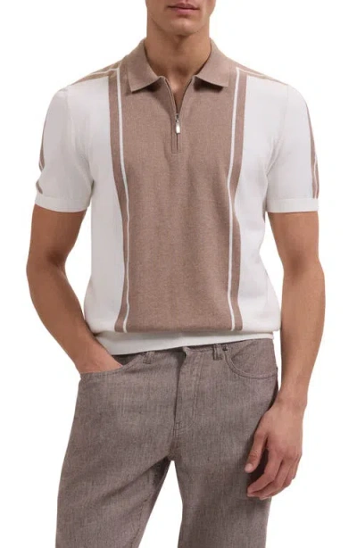 Bugatchi Quarter Zip Polo Sweater In Multi