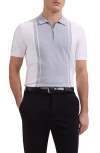 Bugatchi Quarter Zip Polo Sweater In Gray