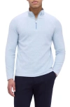 Bugatchi Quarter Zip Pullover In Air Blue