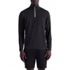 Bugatchi Quarter Zip Pullover In Black