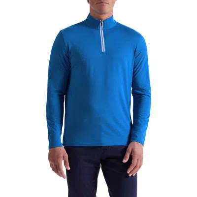 Bugatchi Quarter Zip Pullover In Blue