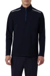 Bugatchi Quarter Zip Pullover In Blue