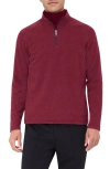 Bugatchi Quarter Zip Pullover In Cabernet