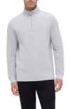 Bugatchi Quarter Zip Pullover In Cement