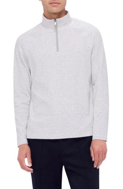 Bugatchi Quarter Zip Pullover In Cement