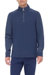 Bugatchi Quarter Zip Pullover In Navy