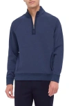 Bugatchi Quarter Zip Pullover In Navy