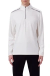Bugatchi Quarter Zip Pullover In White