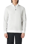 Bugatchi Men's Mixed Nylon Knit Quarter-zip Sweater In White