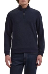 Bugatchi Quarter Zip Sweatshirt In Blue