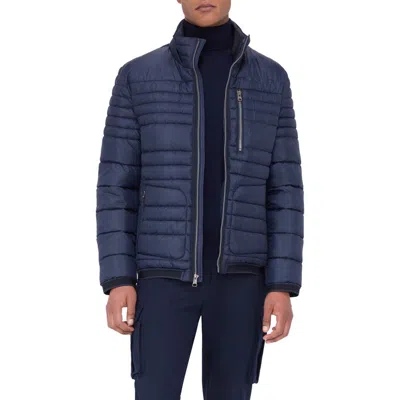 Bugatchi Men's Full-zip Quilted Bomber Jacket In Navy