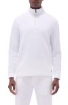 Bugatchi Quilted Quarter Zip Performance Pullover In Chalk