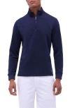 Bugatchi Quarter Zip Pullover In Navy
