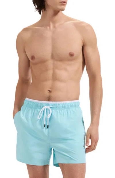 Bugatchi Quinn Colorblock Swim Trunks In Blue