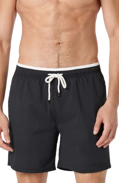 Bugatchi Quinn Swim Trunks In Black