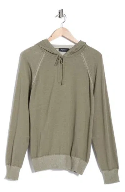 Bugatchi Raglan Sleeve Cotton Hoodie In Green
