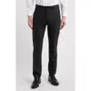 Bugatchi Regular Fit Stretch Wool Pants In Black