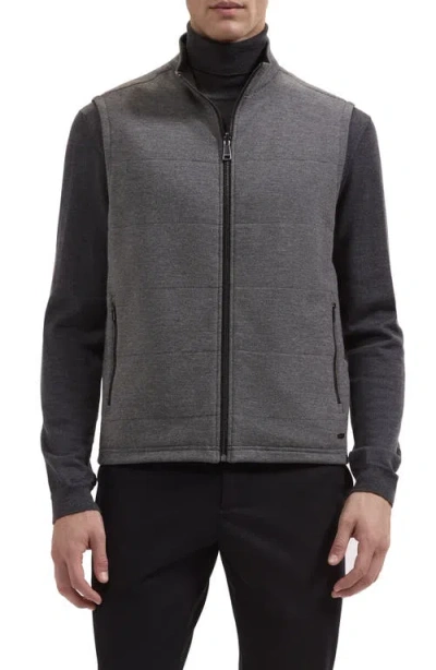 Bugatchi Reversible Knit Vest In Black