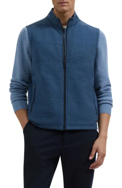 Bugatchi Reversible Knit Vest In Blue
