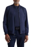 Bugatchi Reversible Water Repellent Bomber Jacket In Blue