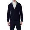 Bugatchi Men's Long-sleeve Wool-blend Cardgian In Navy