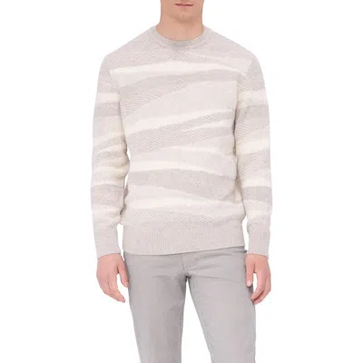 Bugatchi Ripple Wool & Cotton Sweater In Willow