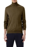 Bugatchi Sawyer Merino Wool Turtleneck Sweater In Brown