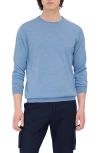 Bugatchi Scott Crewneck Merino Wool Sweater In Air Blue